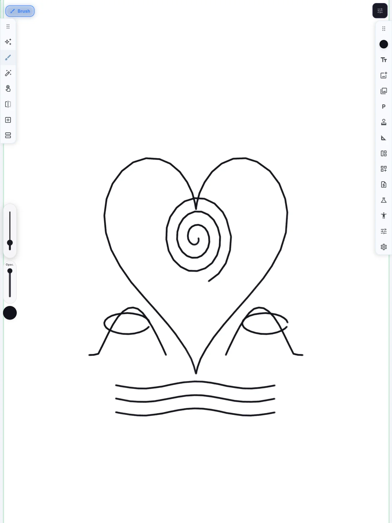 Inkconscious Design on iPad: the drawing editor with its tools